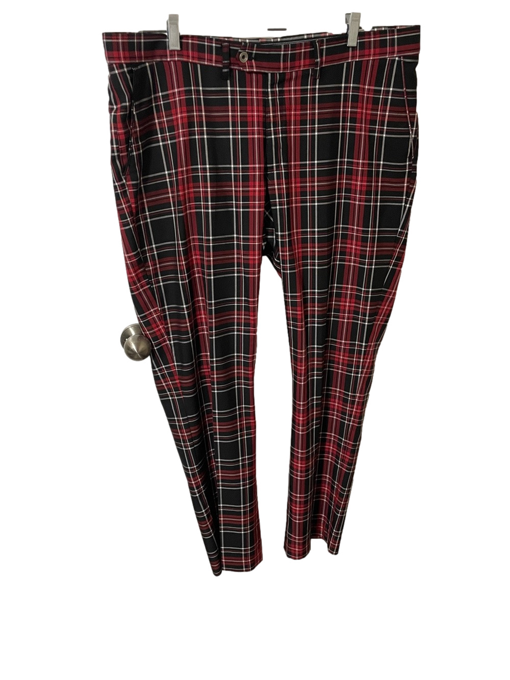 Gavin Green Red and Black Plaid Pants Size 40